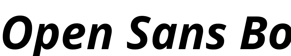 Open Sans Bold Italic Yazı tipi ücretsiz indir